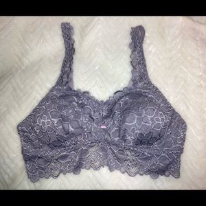 Purple Floral Padded Bralette